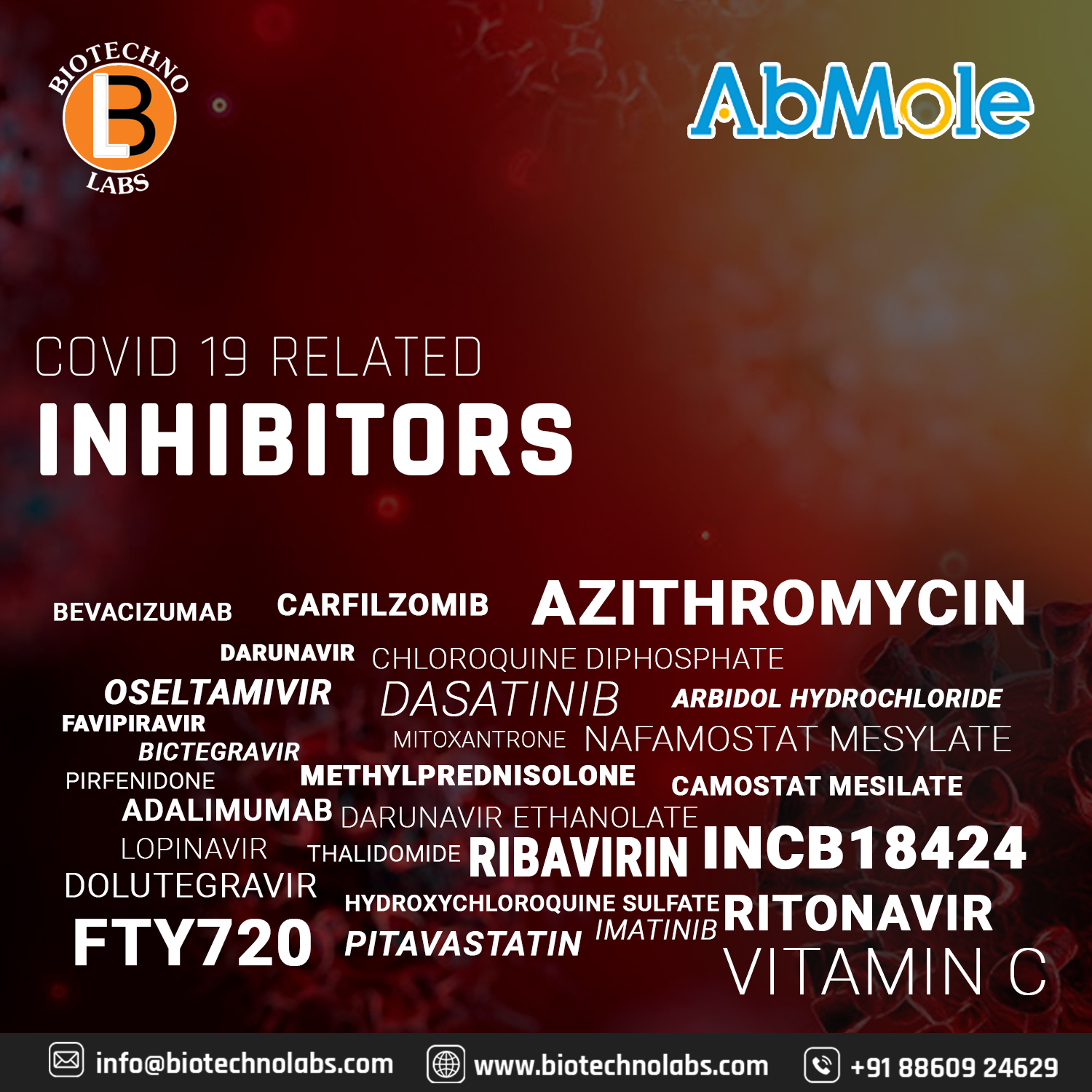 COVID-19 Related Inhibitors available at Biotechnolabs