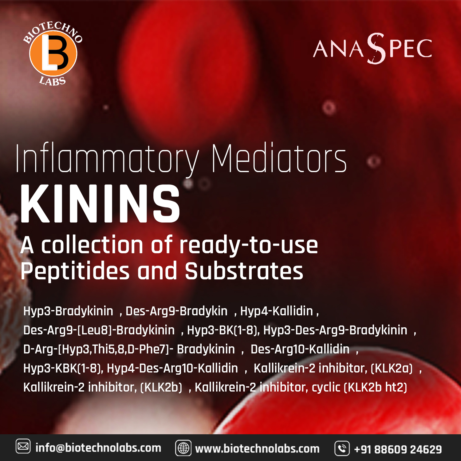 Bradykinin (BK) and related kinin peptides