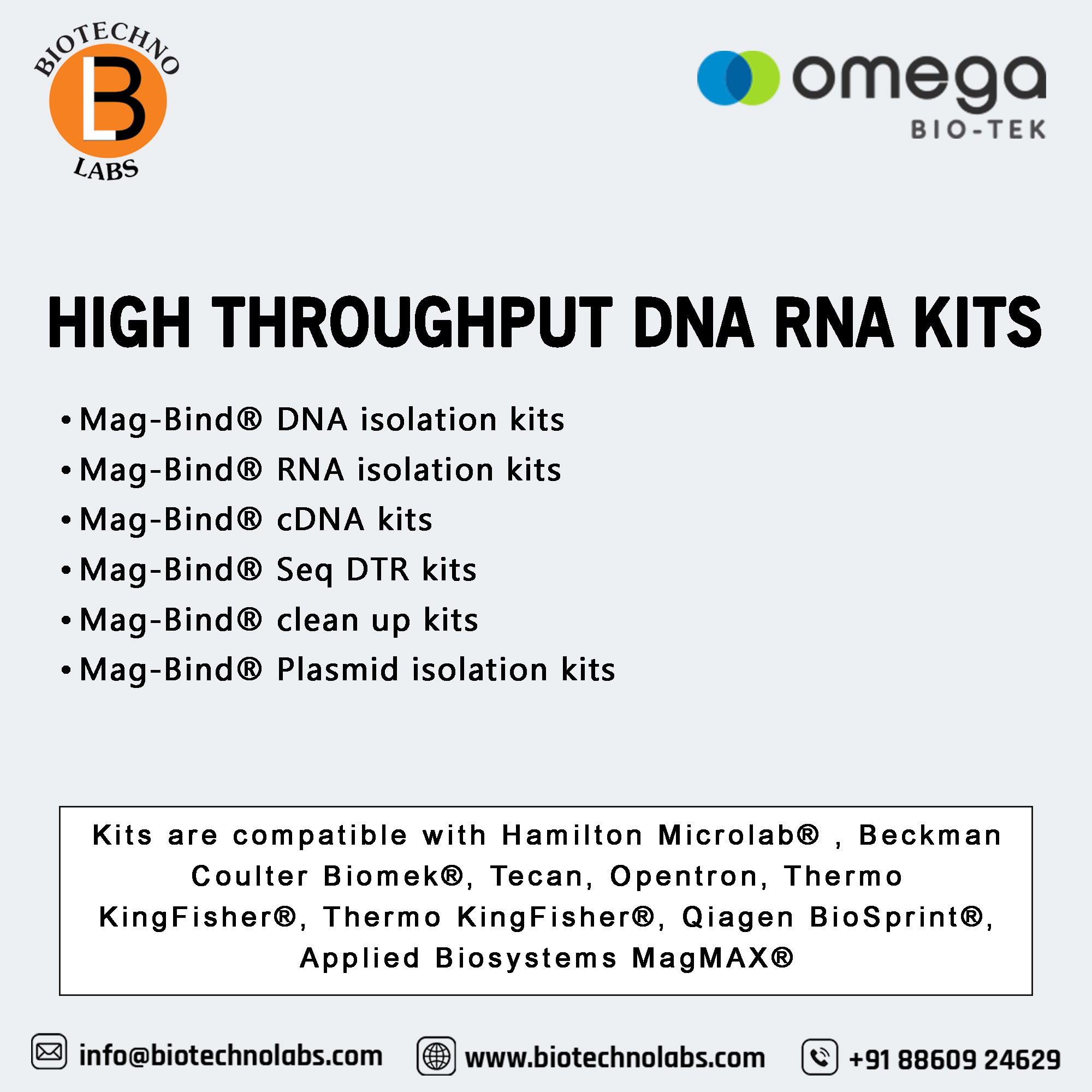 High throughput DNA RNA kits - Omega Bio-Tek